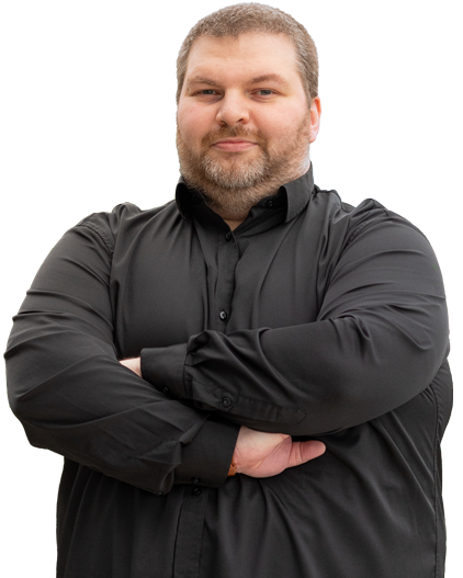 Christophe posant professionnellement